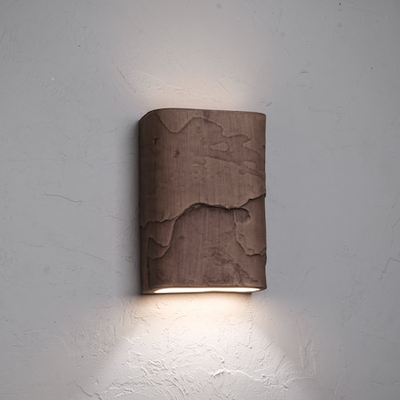 Luxury Lighting Masons Select 12in. High Ceramic Outdoor Wall Light, Adobe SL0812 AD-u/d-7